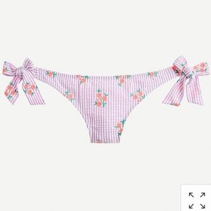 NWT Jcrew seersucker floral bikini bottoms size s